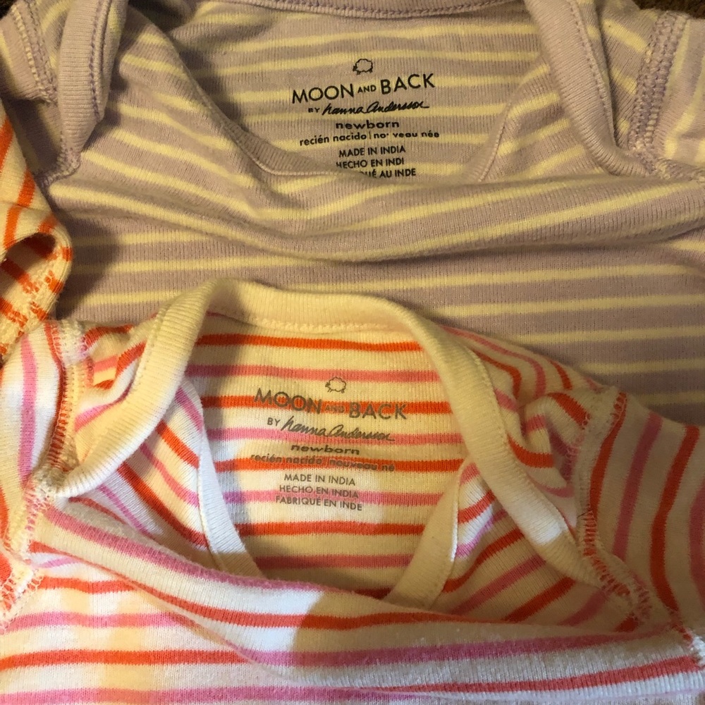 Hanna Andersson Moon and Back onesies set of 4 - Picture 2 of 3